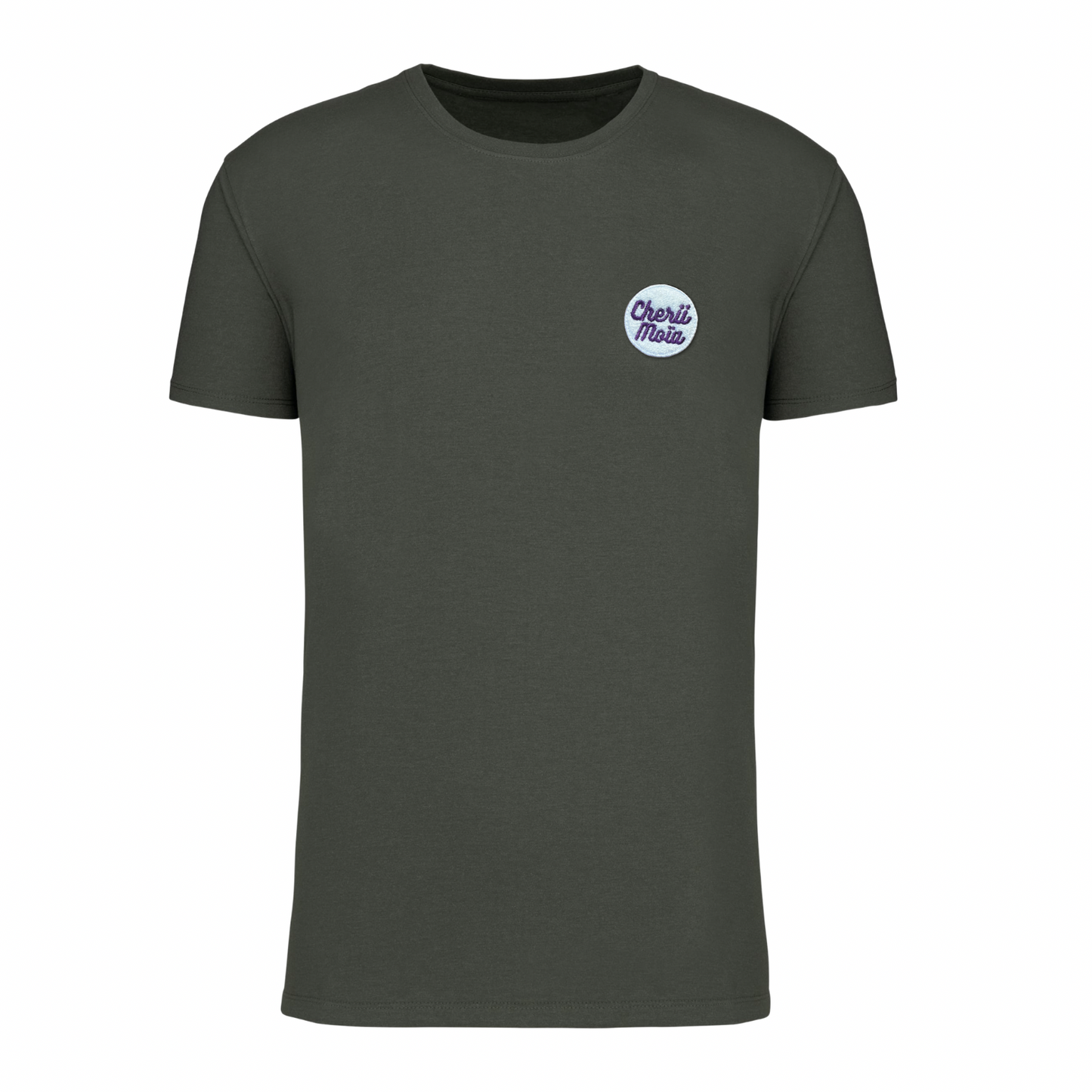 T-shirt col rond unisexe personnalisable - kaki