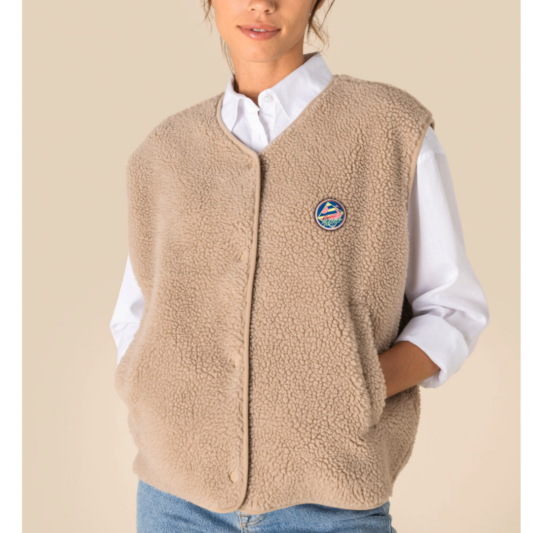 Veste sherpa beige