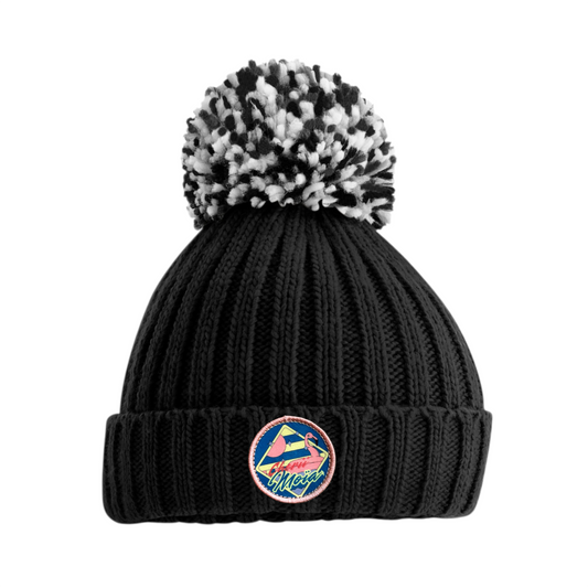 Bonnet à pompon noir