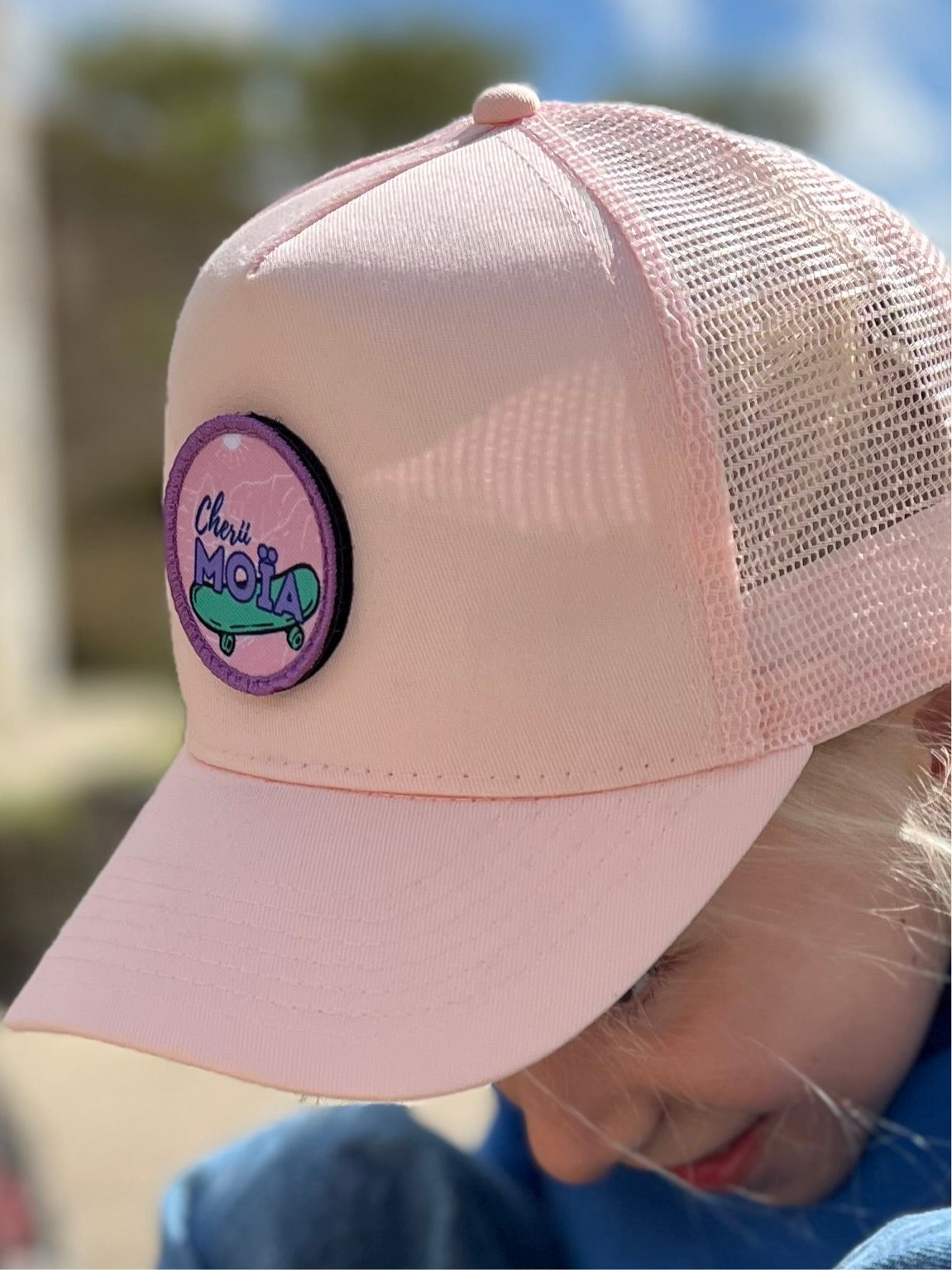 Casquette enfant avec écusson interchangeable
